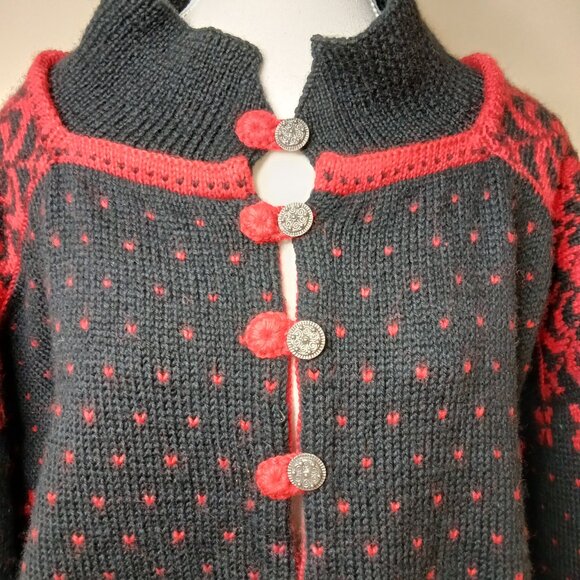 Dale Of Norway 100% Norwegian Wool Cowl Neck Pullover Sweater Size Large - Picture 2 of 10